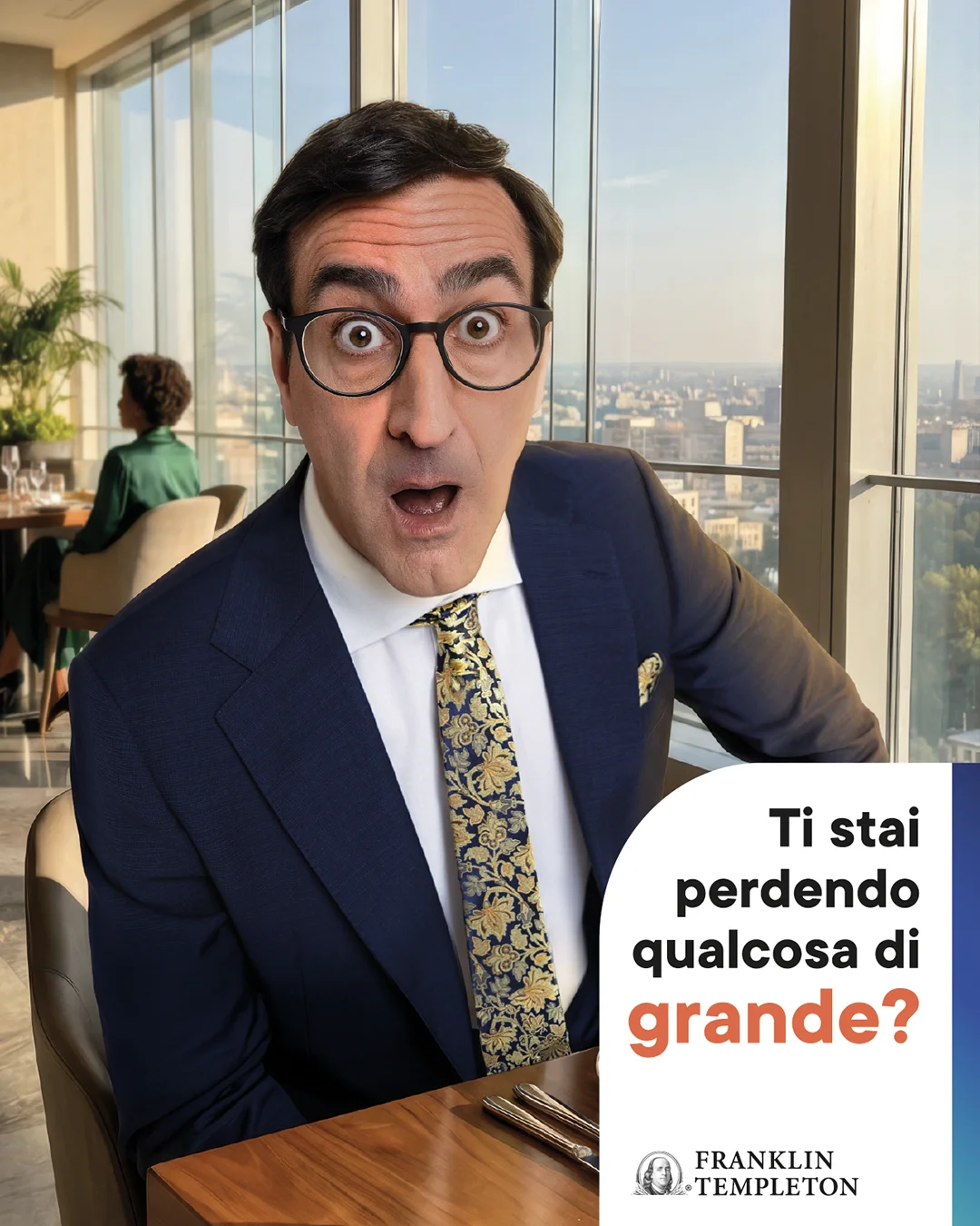 Franklin Templeton - advertising campaign - cross media - ristorante - created and produced by Antiorario Creative Agency