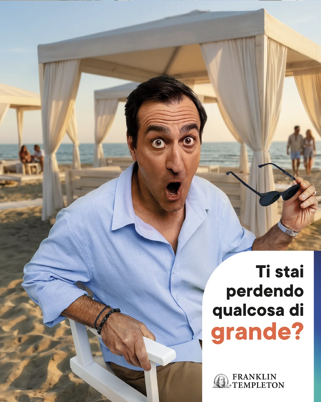 Franklin Templeton - advertising campaign - cross media - spiaggia - created and produced by Antiorario Creative Agency